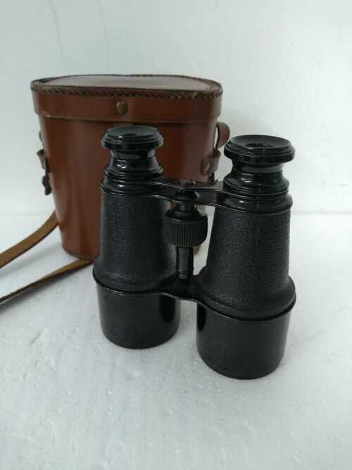 Antique Binoculars Made in France in Original Leather Case - EBA