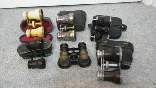 ANTIQUE BINOCULARS and OPERA GLASSES H WILLIAMS,MOURLON,JUMELLE,RAND SOME REQ WORK