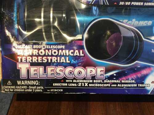 Preowned - Telescience 30 / 60 Power 50mm Astronomical Terrestrial Telescope (GA