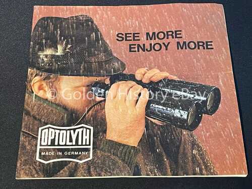 VINTAGE SEE MORE ENJOY MORE OPTOLYTH MADE GERMANY  BINOCULARS BOOKLET ADVERT