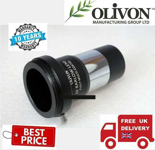 Olivon 1.25 inches 2x achromatic barlow lens with T-thread OL335033 (UK Stock)