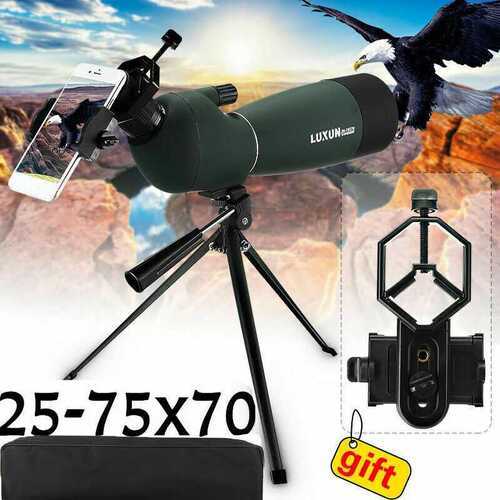 25-75X70 Zoom BAK4 Monocular Telescope Spotting Scope Waterproof Night Vision