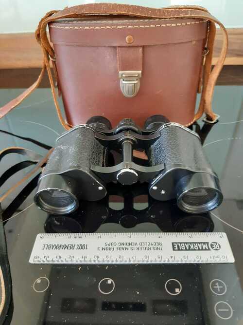 binoculars 8 x 30 coated Olympian Super with case