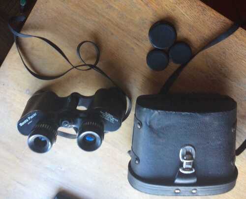 Vintage Binoculars by Boots in Black Case 8x30