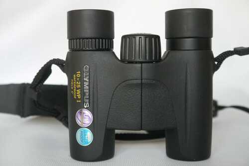 10 x 25 Olympus WP-1 waterproof binoculars.  UV protection, case. (41)