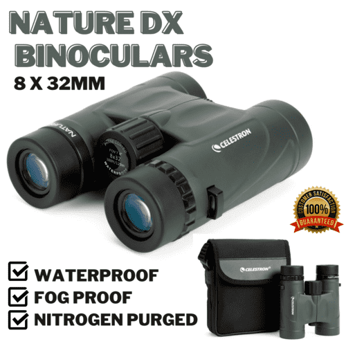 8x32mm Binoculars Nature DX Waterproof Telescope Outdoor Camping Travel Hiking