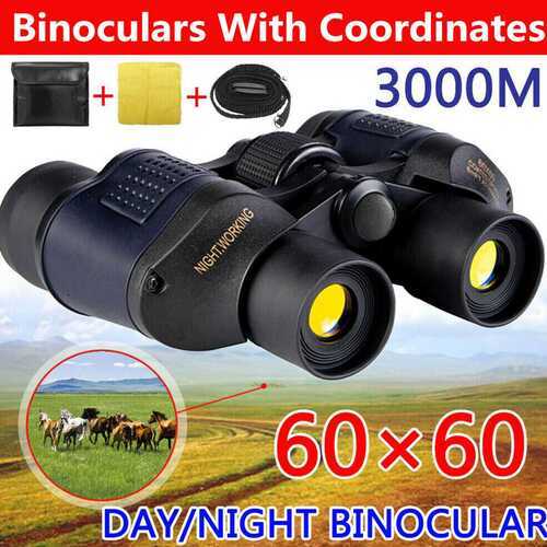 Day/Night HD Hunting Binoculars 60x60 5-3000M Waterproof Telescope Coordinate QW