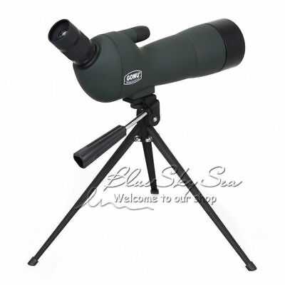 GOMU Optic Angled 20-60x60 Zoom Spotting Scope AE Monocular Telescope W/ Tripod,