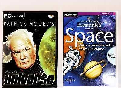 PATRICK MOORE'S GUIDE TO THE UNIVERSE and ENCYCLOPEDIA BRITANNICA PRESENTS SPACE!!