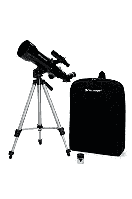 Celestron 21035-ADS Travel Scope 70 Refractor Telescope Kit with Backpack, Black