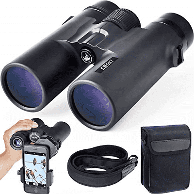 Gosky 10x42 Roof Prism Binoculars for Adults, HD Professional Binoculars for FMC