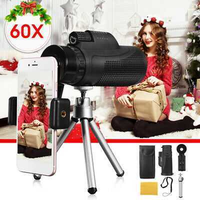 40X60 Universal Mobile Phone Optical Zoom Monocular Telescope Lens Camera Tripod