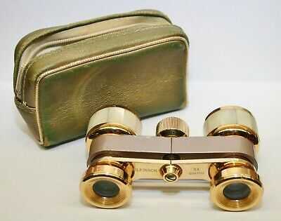 Vintage 1950's Hilkinson Theatre Binoculars/Opera Glasses Mother of Pearl Inlays