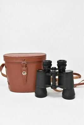 Dollond 8x40 Field 6.5 Black Vintage Binoculars Coated Optics With Caps In Case