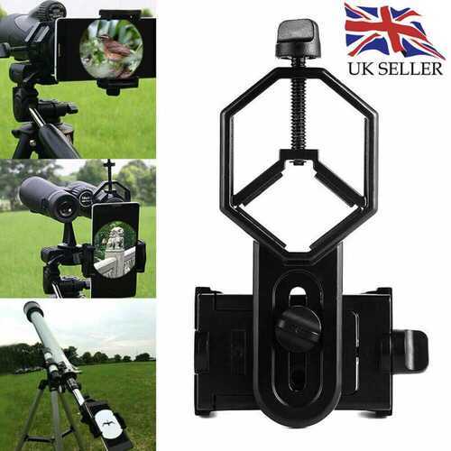 Mobile Phone Adapter Holder Black Telescope Mount For Smartphones Portable UK