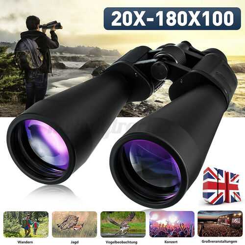 20x 180x100 70mm Tube Zoom Binoculars Day Night Vision Optical Green Lens