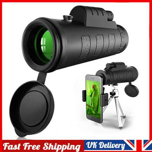 40x60 Zoom HD Monocular Starscope Clear Night Vision Telescope With Phone Holder