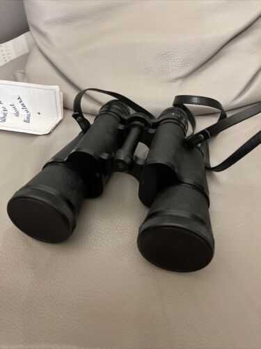 Ajax 10X50 Binoculars With Lens Covers, Case and Booklet