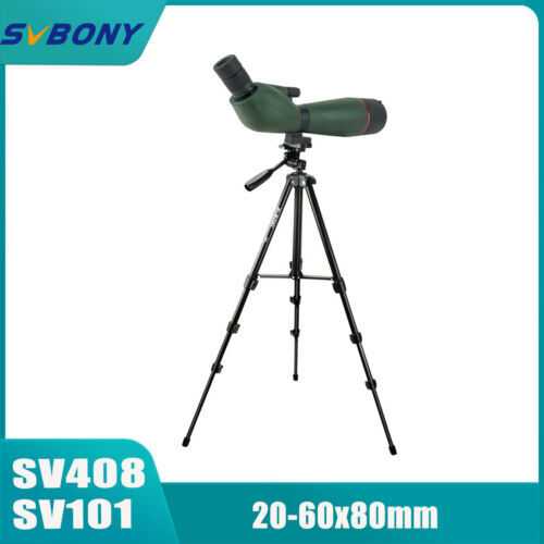 SV408 Spotting Scope 20-60x80mm IPX7 FMC Silver BK7 +SV101 54inch Tripod  SVBONY