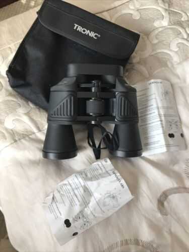 Tronic 10x50GA Binoculars119m/1000m lens caps/cleaning cloth/instructions/case