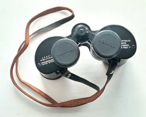 Asahi Pentax Prism Binoculars Coated Optics - 7 x 35 Field 7 w/strap - Excellent