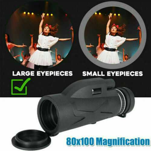 80X100 HD Monocular Telescope Phone Camera Zoom Starscope Hiking Tripod Tools