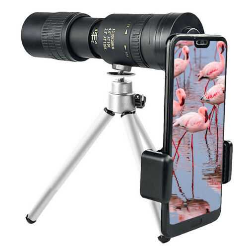 HD 4K 10-300X40mm Super Telephoto Zoom Monocular Telescope /Tripod and Clip Set