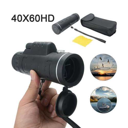 40X60 Zoom Monocular Telescope Night Vision Hunting Camping Outdoor Handheld .y