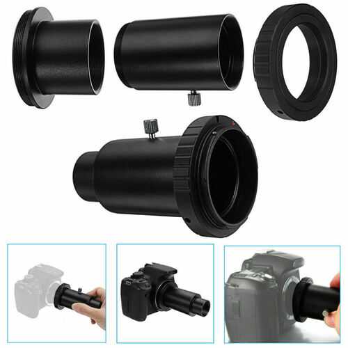 New 1.25'' Extension Tubeand Telescope Mount Camera Adapter T-Ring For Canon EOS