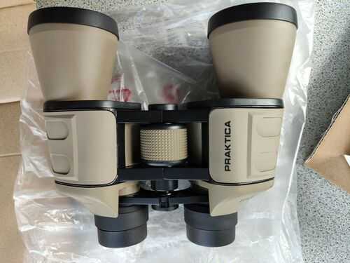 Praktica 10 X 50 Falcon Binoculars, Sand, New, only opened to take the pics!