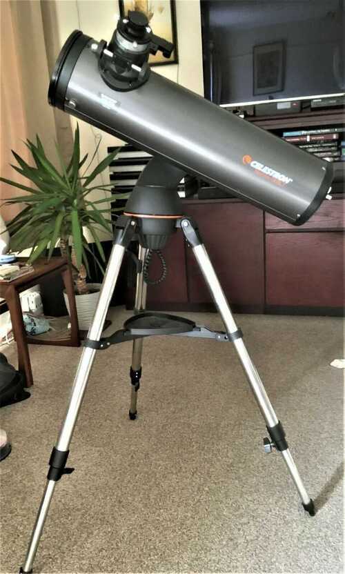 Celestron NexStar 130 SLT Telescope with computerized hand control.