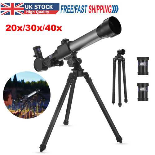 20X 30X 40X Refractor Astronomical Telescope for Children Kids Combo + Tripod UK