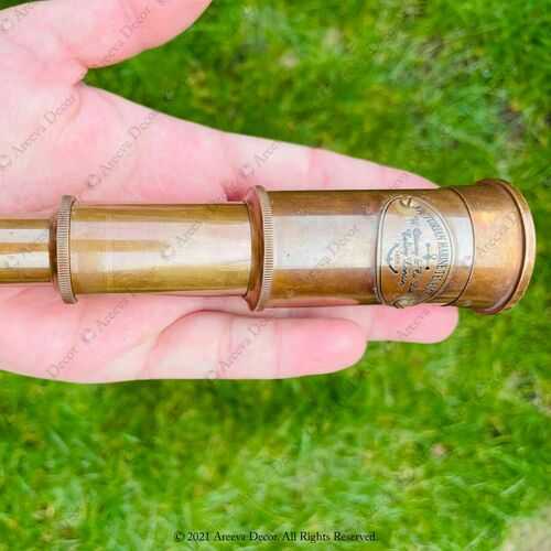 Antique Vintage Finish Brass Telescope Lens Antique Telescope Pirate Spyglass UK