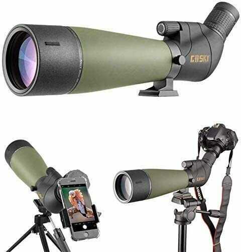 Gosky 2019 Updated Newest Spotting Scope - BAK4 Angled Scope for Bird Watching W