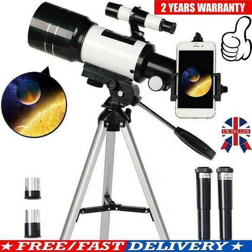 Pro Astronomical Telescope Refractor With Tripod Zoom HD Outdoor Monocular Moon