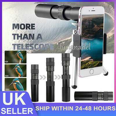 4K 10-300X40mm Super Telephoto Zoom Monocular Telescope HD Portable UK