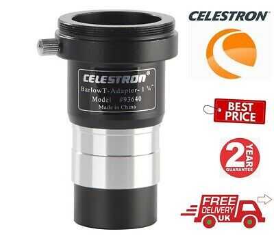 Celestron SLR Camera Adapter with Integral 2x Barlow Lens 93640 (UK Stock)