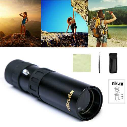 Mini 10-30x25 Zoom Optical Monocular Green Films Scope fit Hunting Camping Sport