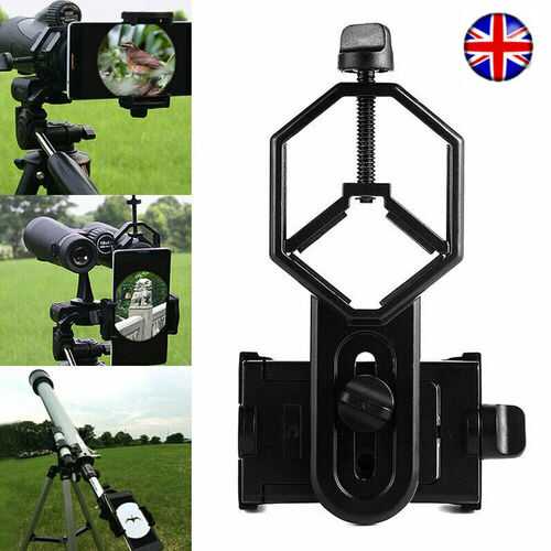 Mobile Phone Adapter Holder Black Telescope Mount For Smartphones Portable UK