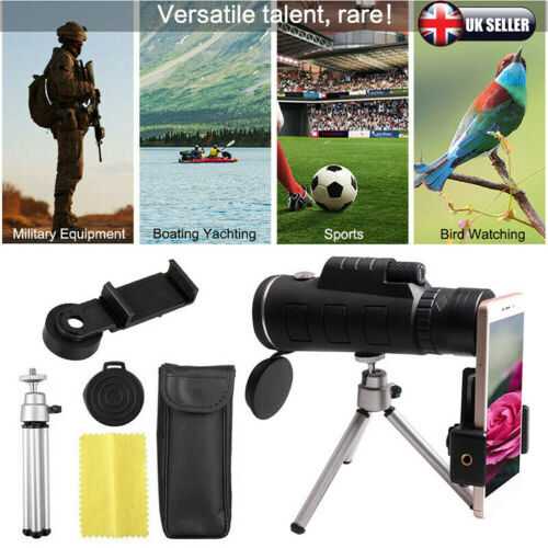 40X60 Portable Zoom Monocular Telescope+Compass+Aluminum Tripod Outdoor Camping