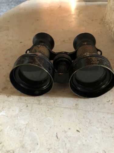 vintage binoculars with case