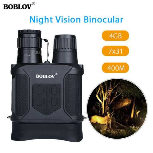 Boblov NV400 4GB 7x31mm 720P Night Vision Binoculars Telescope Camera