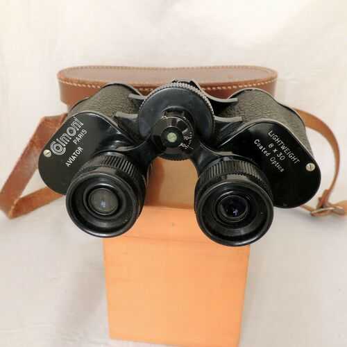 VINTAGE COLMNI AVIATOR 8 X 30 BINOCULARS PARIS WITH LEATHER CASE