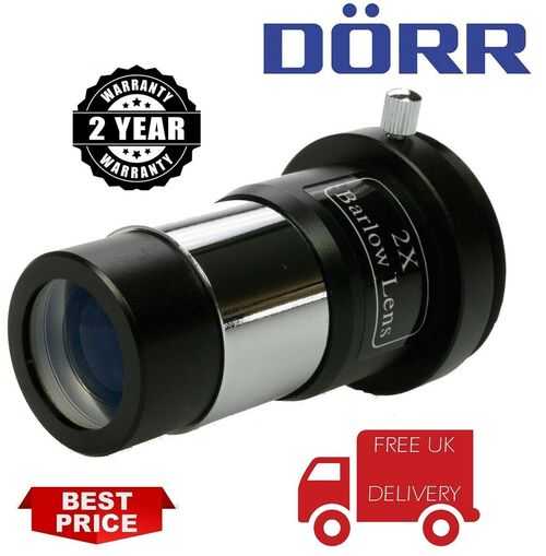 Dorr Danubia 2x Achromatic Barlow Lens Adapter For 1.25-Inch Eyepiece (UK Stock)