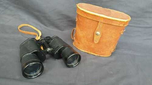 Antique Vintage Boots Empire Made Binoculars - 10 x 50 Coated Optics - With Case