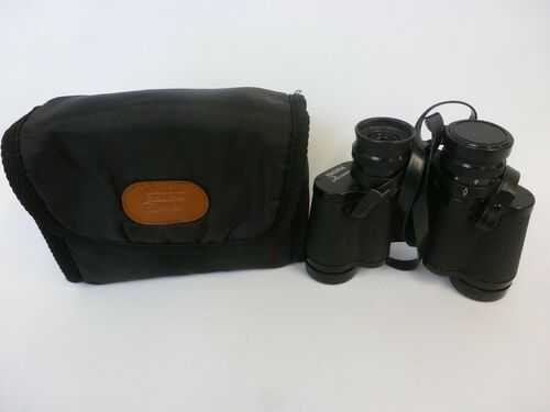 Vintage Halina Discovery Binoculars 8 x 30 FG Field 7.5 With Soft Case