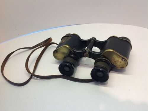 Brass antique ww1 field binoculars Etable Afsa Paris  Sthenara  M.G. 8x G33