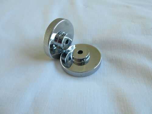 2 TELESCOPE CHROMIUM PLATED SLOW MOTION CONTROL KNOBS