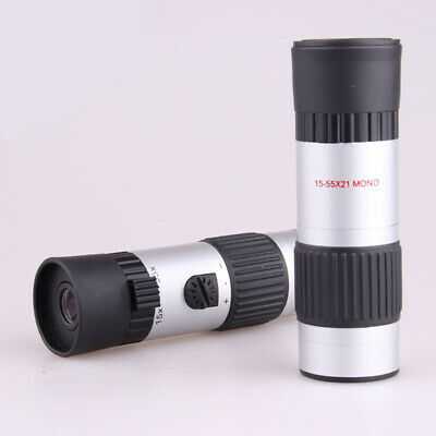 Potable 15-55x 21 Powers Zoomable Monocular Pocket Telescope for Hiking Camping