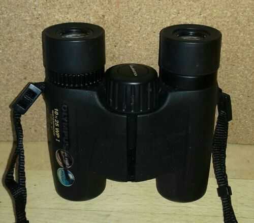 10 x 25 Olympus WP-1 waterproof binoculars. UV protection, case. (41)